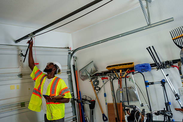 Professional Garage Door Panel Replacement technician working in Town Line, NY